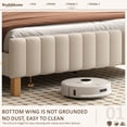 thumbnail image 6 of Brafabhome California King Bed Frame with Upholstered Headboard, Modern Wood Bed Frame with Solid Wood Posts, No Box Spring Needed, Beige Linen, 6 of 7