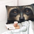 thumbnail image 4 of Fotbe Tribal Style Raccoon Funda de Almohada Decorativa Estilo Occidental, Lujo en Algodón, Fundas para Almohadas King, Cojín Estampado para Decoración del Hogar-16"x24", 4 of 6