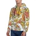 thumbnail image 3 of Lsque Ducks and Flowers Pattern Casual Men's Hoodie,Hooded Sweatshirt with Kangaroo Pocket,Pullover Hoodie-XX-Large, 3 of 7