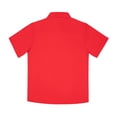 thumbnail image 2 of Camisa Visaccy casual roja de manga corta con botones para niños, 2 of 6