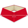 thumbnail image 6 of Tree Nest Decorations Contemporary Canvas Tree Skirt, Large, Red, 6 of 6
