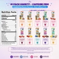 thumbnail image 2 of The Loaded Tea Shop Caffeine-Free Functional Drink Mix Sticks, Variety 10 Pack, Sugar-Free, Zero Calories, No Artificial Colors/Flavors, Powder packets w/B Vitamins - Refreshing Refresher Drink, 2 of 6