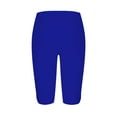 thumbnail image 5 of AKEGAMN Knee Length Capri Leggings Summer Cropped Pants Casual Solid Comfy Capris, Blue S-3XL, 5 of 5