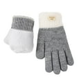 thumbnail image 4 of UTSJKR Winter Gloves for Women Touch Screen Ladies Thermal Fleece Warm knit Wool Snow Trendy Gloves for Cold Weather Gray, 4 of 5