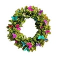 thumbnail image 3 of Adorno de corona de flores de primavera, corona navideña, guirnalda de simulación de corona para puerta 45cm, 3 of 9