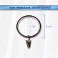 thumbnail image 3 of 1-7/8 inch Noise-Canceling Curtain Rings w/Clip in Cocoa (Set of 10),(1938-07), 3 of 3