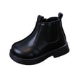 thumbnail image 4 of BXJX Girls Ankle Boots, Thick Sole Non-Slip Casual Zipper Fall Winter Boots Black Size 12 Little Kids, 4 of 8