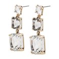 thumbnail image 2 of Aretes cuadrados geométricos exagerados LHCER Pendientes geométricos para fiestas navideas, 2 of 8