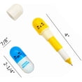 thumbnail image 3 of 40pcs Vitamin Pill Ballpoint Pen Cute Cartoon Retractable Ball Pen Smiling Face Ball Pen For Kids (Random Color) Ormromra WRMH-1527, 3 of 5