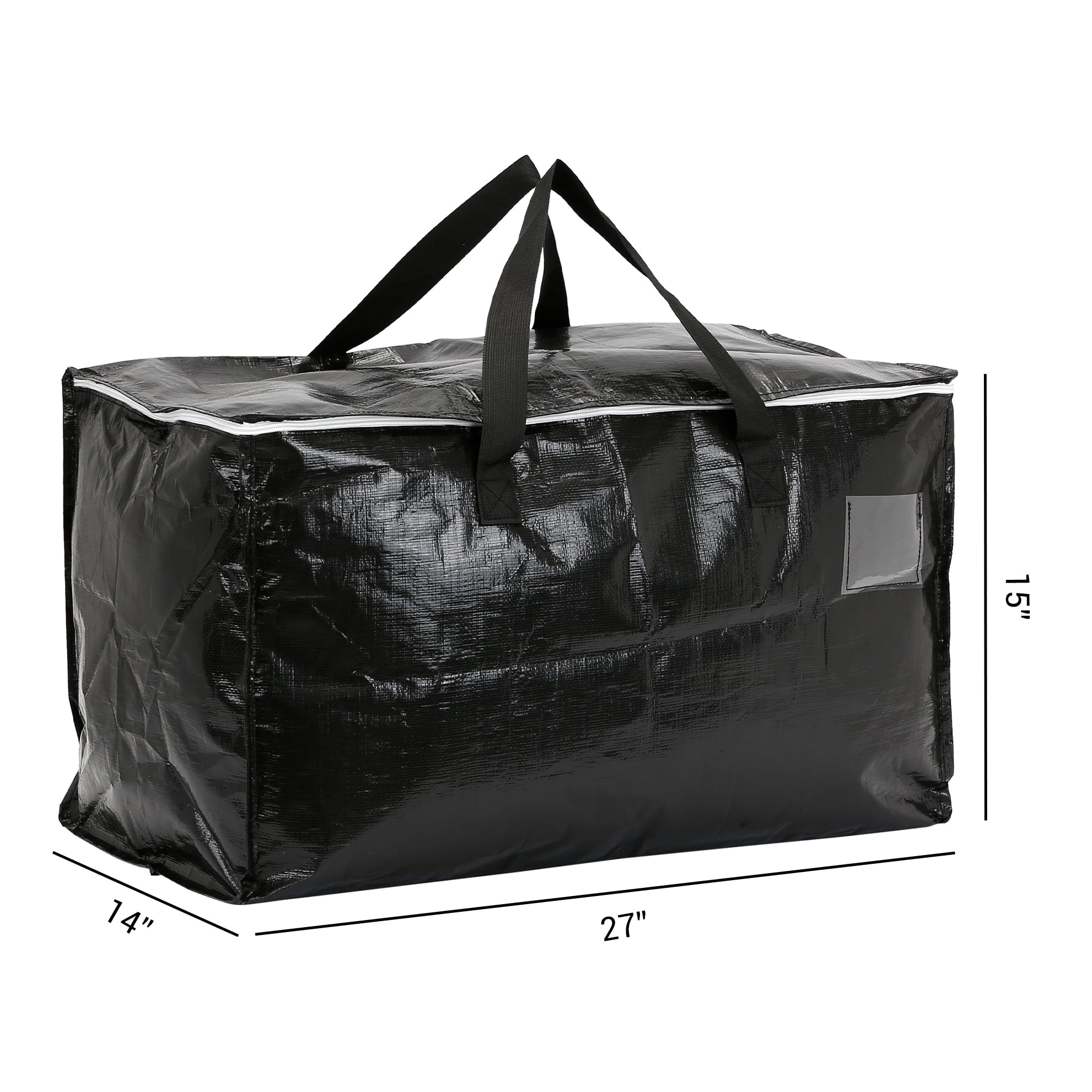 Unique Bargains 1 Pack Clothes Storage Bags Moving Bags Black 27*14*15in