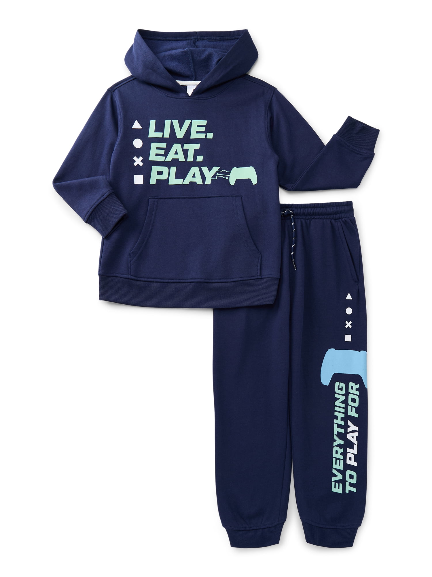 Playstation Boy's Graphic Hoodie with Matching Jogger Pant, 2 Piece Set, Sizes 4-16