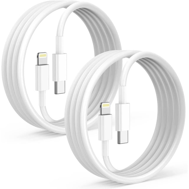 Paquete de 2 para Apple iPhone 13 12 Cable de carga rápida 6ftUSB tipo C a cable Lightning para Apple iPhone 13, iPhone 12 JFHHH pequeña