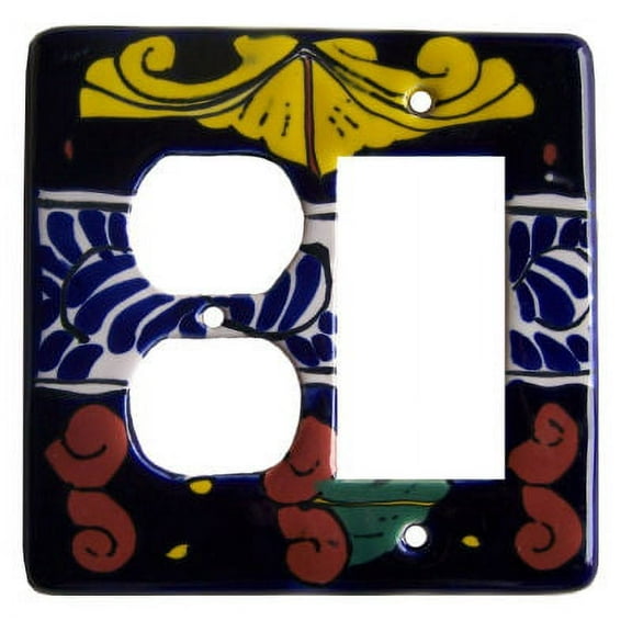 Decora-Outlet Marigold Talavera Switch Plate