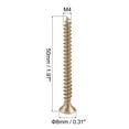 thumbnail image 2 of Uxcell M4 x 50mm Phillips Flat Head Carbon Steel Color Zinc Plated Wood Screws 200 Pack, 2 of 5