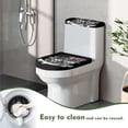 thumbnail image 4 of HELLHERO Stylish Polyester Toilet Covers Set, Elastic Edge, Elastic Bottom U-Shaped Adjustable, Stays in Place, Wolf, 4 of 8
