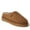 Chestnut, variant on Fireside by Dearfoams Men's Grafton Quilted Genuine Shearling Clog Slipper