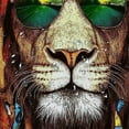 thumbnail image 5 of Autua Lion Dreadlocks Sunglasses Shower Curtain 100% Polyester with Hooks 60"x72, 5 of 7