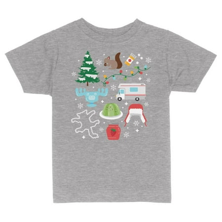 

TeesAndTankYou Christmas Icons Toddler Kids T-Shirt 2T Heather Grey
