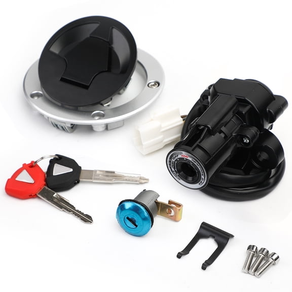 Ignition Switch Fuel Gas Cap Lock Set Key for Kawasaki ZX6R ZX10R Ninja 11-2019