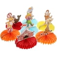 thumbnail image 3 of 1 Juego de bonitos animales de circo y carnaval, decoraciones para fiestas en forma de panal, centro de mesa con forma de panal con tema de circo, 3 of 8