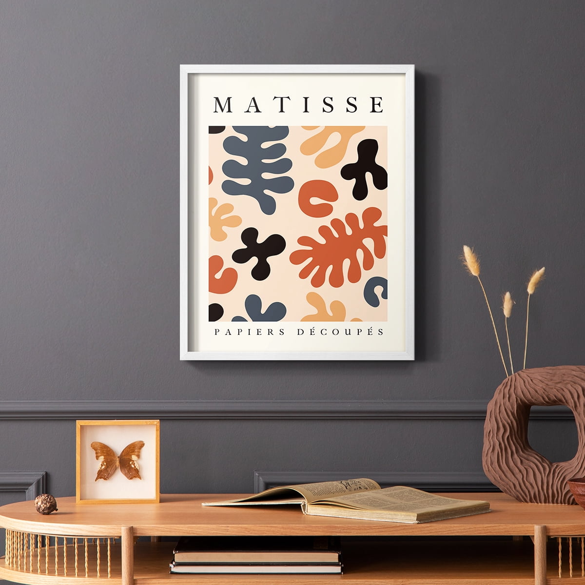 Matisse CDVI in White Solid Wood Framed Print No Nail Hanging