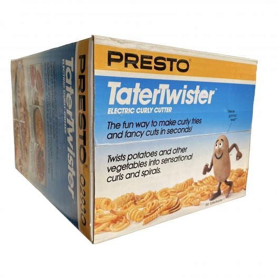 Presto Tater Twister Electric Curly Fries Potato Spiral Vegetable Slicer 02930