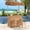 Beige, variant on Outdoor Tiki Bar Set, Wicker Patio Bar w/2 Stools, Storage Shelf for Backyard, Beige