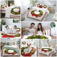 thumbnail image 4 of Christmas Wreath Duvet Cover Set King Size, Pig Bow Animal Red Stripes Winter Farm 4 Piece Soft Microfiber Bedding Set with 1 Duvet Cover, 1 Flat Sheet, 2 Pillowcases, 4 of 8