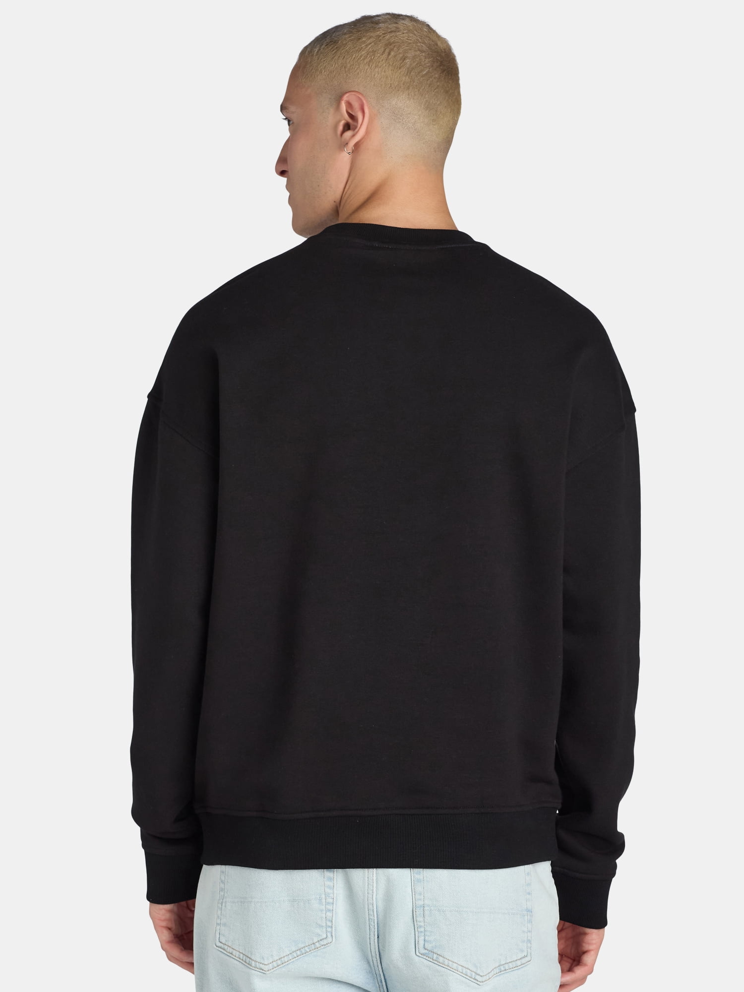 No Boundaries Oversized Fleece Crewneck Sweatshirt - Walmart.com