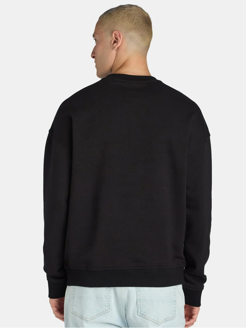 No Boundaries Oversized Fleece Crewneck Sweatshirt - Walmart.com