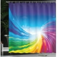 thumbnail image 4 of Ambesonne Colorful Shower Curtain, Wavy Funky Pop Art, 69"Wx70"L, Multicolor, 4 of 5