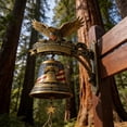 thumbnail image 6 of American Flag & Bald Eagle Patriotic Wall Bell, Rustic Vintage Liberty Bell Chime – Weatherproof Metal for Farmhouse Porch, Outdoor Fence, Patio & Garden Decor, 6 of 8