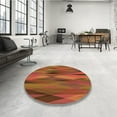 thumbnail image 4 of Ahgly Company Machine Washable Indoor Round Transitional Tomato Red Area Rugs, 3' Round, 4 of 7
