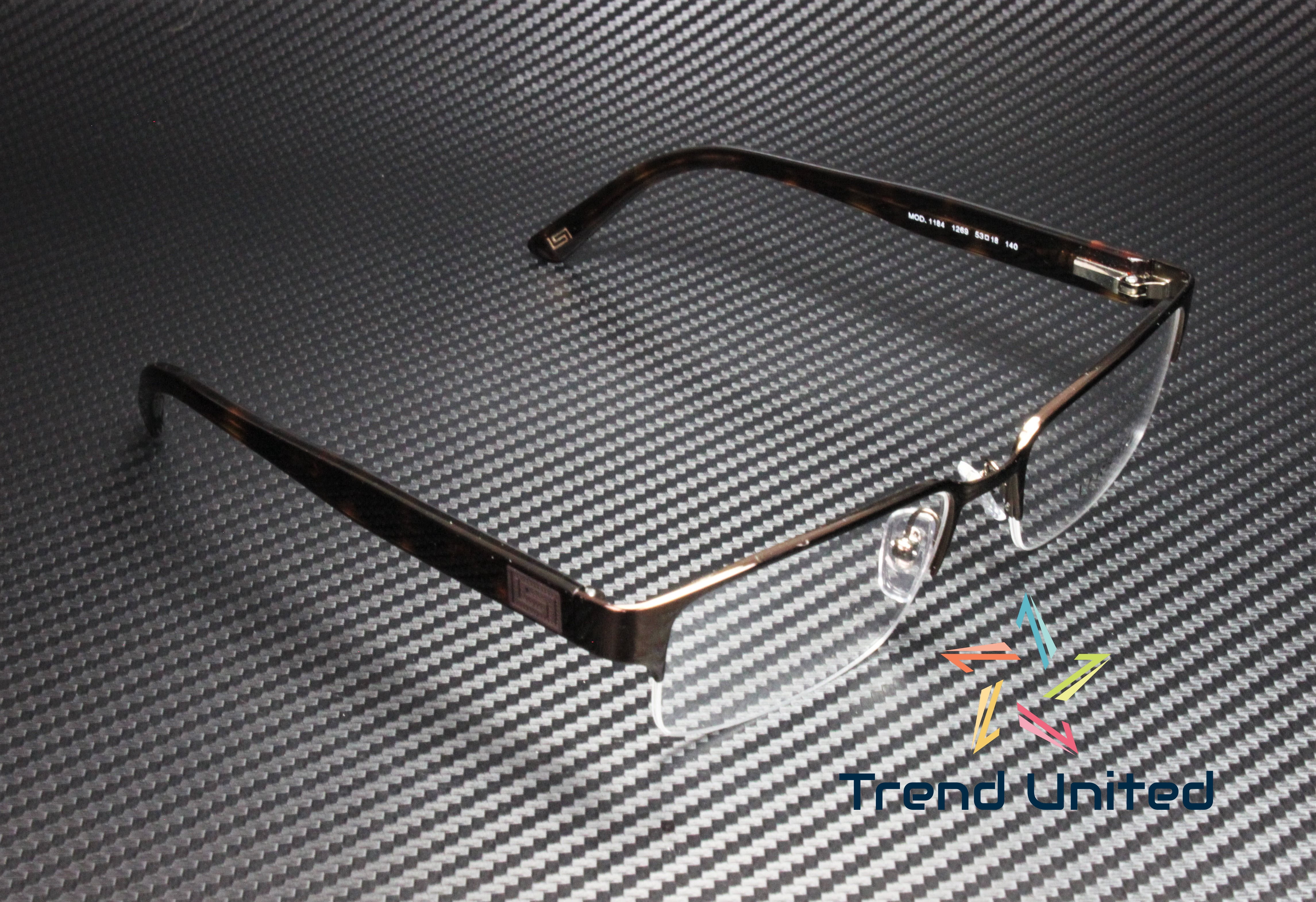 New Versace VE 1184 1269 Brushed Brown Metal Rectangle Eyeglasses 53mm Versace Men main image 3