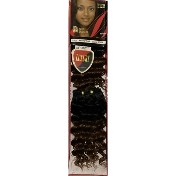 Luxury  New  deep  wave  Weaving  100% Human Hair 8” - Color #T1B/30 ( 2Pcs )