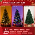 thumbnail image 5 of KAAYEE 6ft Pre-lit Artificial Christmas Tree,Prelit Xmas Tree with 1000 Branch Tips & 350 Color Lights with Remote Control,Timer for Xmas Decoration,Green, 5 of 9