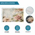 thumbnail image 5 of Farmhouse Pink Floral Placemats Set of 6, Spring Vintage Botanical Flowers Washable Wipeable Table Mats for Dining Tables, Indoor Outdoor Kitchen Place Mats for Holiday Party Table Decor, 5 of 9