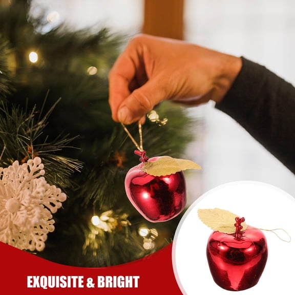 BESTYASH 24-Pack Red Plastic Christmas Ornaments for Holiday Tree Decorations and Festive Seasonal Decor