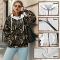thumbnail image 6 of FOR U DESIGNS Butterfly Mushroom Zip Up Hoodie Women Cardigan Oversized Comfy Hoodies Size L Long Sleeve Sweatshirt Hooded Jackets for Women with Zipper Sportswear Winter, 6 of 7