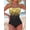 Glitter Gold and Black Ombre, variant on Women's One Piece Swimsuit, Colorful Leopard Cheetah Print Square Neck Bathing Suit, Ruched Tummy Control Swimwear Size M