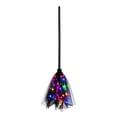 thumbnail image 2 of LED Light Up Witch Broom, Colorful Halloween Broomstick with 3-Section Detachable Design for Haunted House, Porch, Party Props, Costumes and Holiday Decor, 2 of 8