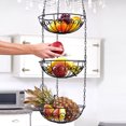 thumbnail image 4 of 3 Tier Fruit Basket, iPstyle Vegetable Kitchen Storage Basket Heavy Metal, 4 of 8