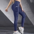thumbnail image 6 of Women's High Waisted Leggings with Pockets Stretchy Yoga Workout Athletic Pants, 6 of 7