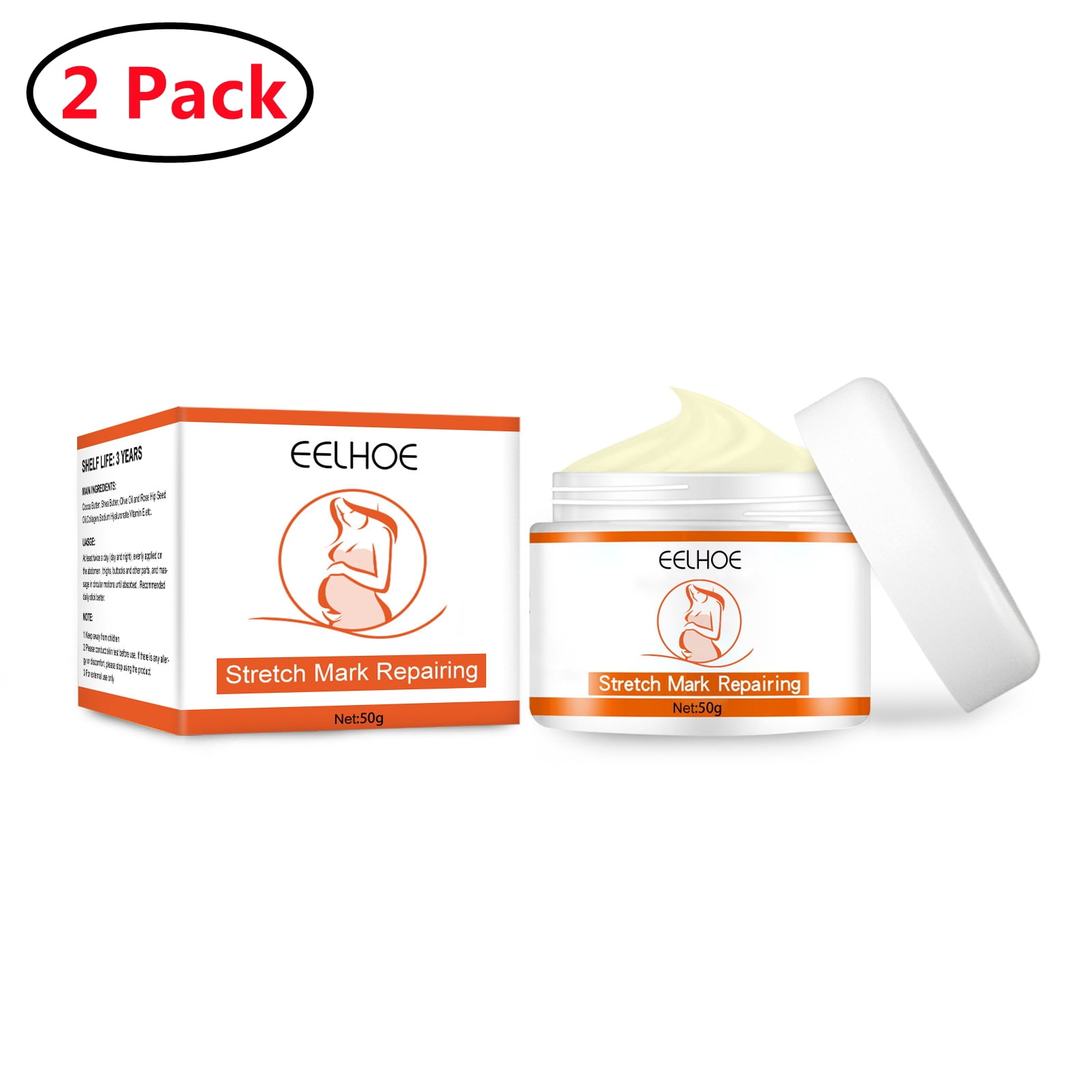 2 Pack Stretch Marks and Scar Cream, Stretch Marks and Scar Removal