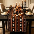 thumbnail image 5 of BiFandian Halloween Table Runner Ghost Bat Spider Pattern Table Runner Holiday Decorative Tablecloth Runner Halloween Fall Decorations Indoor Tabletop Decor, 5 of 9