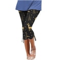 thumbnail image 2 of Feimerou Womens Capri Pants Drawstring Hem Knee Length Capris High Waisted Soft Stretch Yoga Pants Summer Casual Crop Beach Pants, 2 of 5