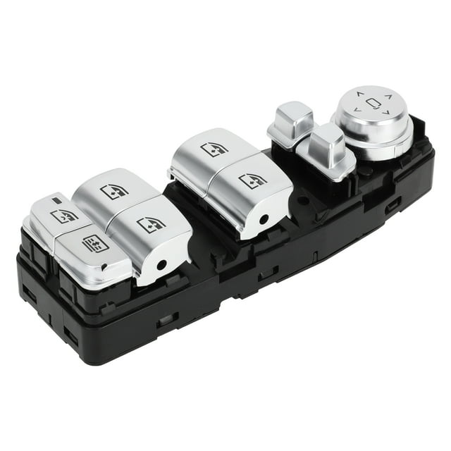 Interruptor de ventana eléctrica Unique Bargains No. 61319382503 para el lado del conductor delantero izquierdo para BMW 740i 750i M760i xDrive tono plateado