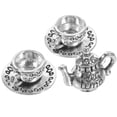 thumbnail image 4 of 1 Set Mini Metal Teapots Miniature Teapot Statue Mini Kitchen Prop Simulated Teapot Models with Tea Cup, 4 of 5