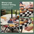 thumbnail image 5 of Round Outdoor Tablecloth with Umbrella Hole and Zipper, Kitchen Chef Tablecloth with Elastic Waterproof, Vintage Rustic Cheese Wine Coking Checked Patio Table Covers for 36" - 44" Picnic Pool Tables, 5 of 9