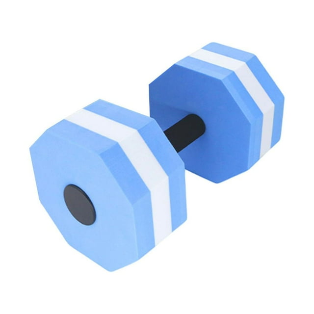 koolsoo Aquatic Dumbbell Aquatic Barbell Float Swim Barbell EVA Water Floating Dumbbells Blue
